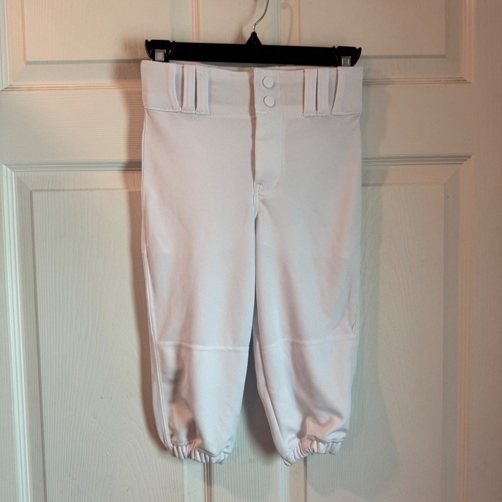 Champro Baseball Pants Youth Small White Reinforced Knee Knicker Style BP11